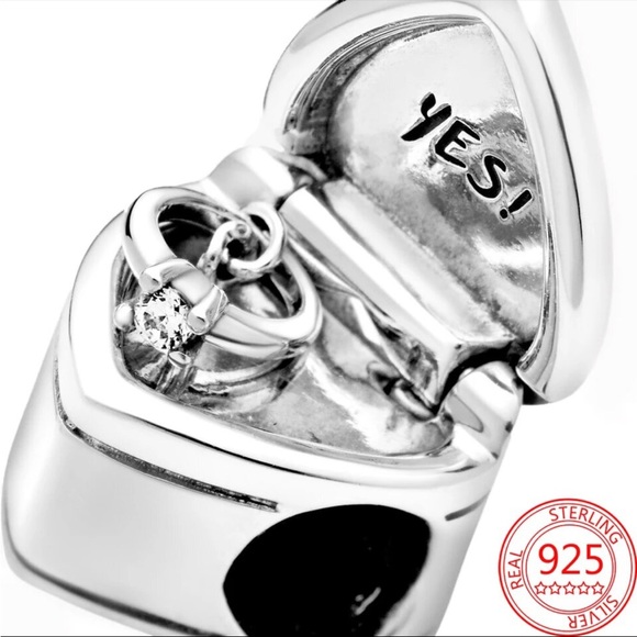 NWOT "Our Promise" Engagement Ring Open Box Charm Sterling Silver 925 - Picture 1 of 13